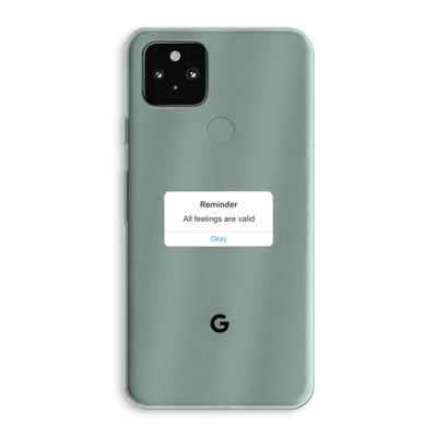 Reminder: Google Pixel 5a 5G Transparant Hoesje