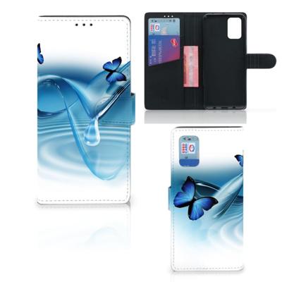 Samsung Galaxy A02s | M02s | Telefoonhoesje | Met pasjeshouder | Vlinders