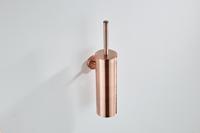 Saniclear Copper toiletborstel met wandhouder geborsteld koper - thumbnail