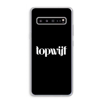 Topwijf Zwart: Samsung Galaxy S10 5G Transparant Hoesje