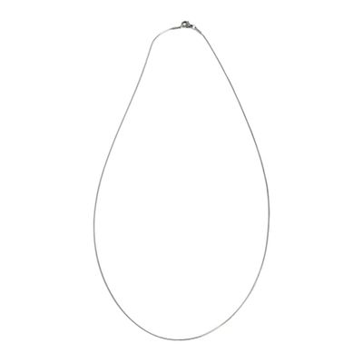 Stalen Halsketting met Karabijnslotje Zilverkleurig (60 cm / 1 mm)