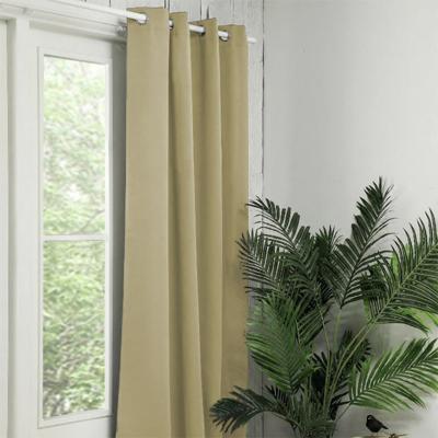 Gordijnen Verduisterend & Isolerend - Ringen - Beige Zand 250x150 Cm - - Dekbed-Discounter.nl
