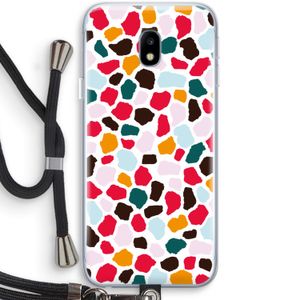 Colored Giraffe: Samsung Galaxy J3 (2017) Transparant Hoesje met koord