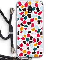 Colored Giraffe: Samsung Galaxy J3 (2017) Transparant Hoesje met koord