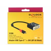 Delock USB 2.0 Adapter [1x USB-C stekker - 1x DVI-bus 24+5-polig] 61213 0.2 m