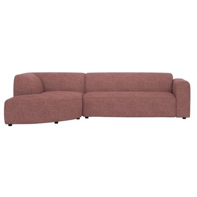 Leen Bakker - Hoekbank Astoria Links - Morbi - Oud - Stof - Roze - 189x283x72 Cm