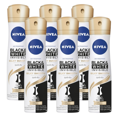Nivea Black & White Silky Smooth Deodorant Spray Voordeelverpakking