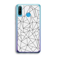 Geometrische lijnen zwart: Huawei P30 Lite Transparant Hoesje