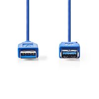Nedis CCGB61010BU20 USB-kabel 2 m USB 3.2 Gen 1 (3.1 Gen 1) USB A Blauw - thumbnail