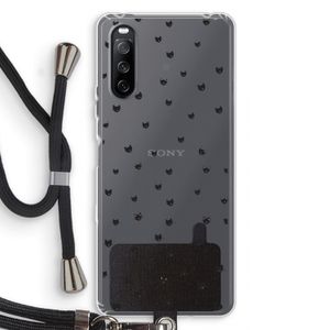 Kleine kattenkopjes: Sony Sony Xperia 10 III Transparant Hoesje met koord