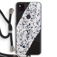 Gespikkelde marmer: Pixel 4a 5G Transparant Hoesje met koord