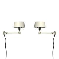 Tonone Bolt Bed Underfit wandlamp met stekker set van 2 Ash Grey