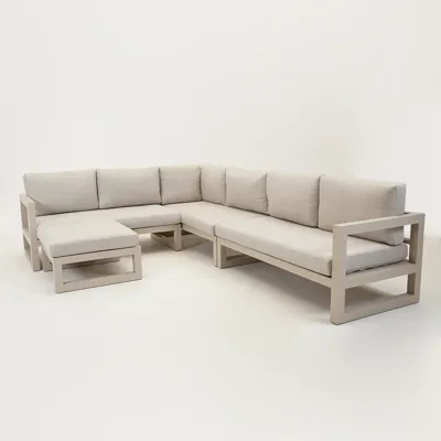 Grosso hoekbank 4 delig groot R beige