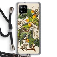 Carolinaparkiet: Samsung Galaxy A42 5G Transparant Hoesje met koord