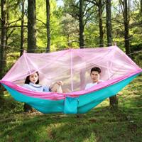 1-2 persoon buiten muggen net parachute hangmat Camping opknoping slapende bed Swing draagbare dubbele stoel 260 x 140cm