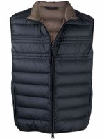 Brioni gilet matelassé à fermeture zippée - Bleu - thumbnail