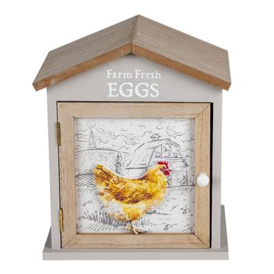 Eierkastje Huis Hout Bruin