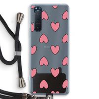 Ondersteboven verliefd: Sony Xperia 5 II Transparant Hoesje met koord