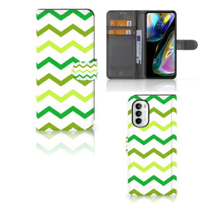 Motorola Moto G52 | Moto G82 | Telefoon Hoesje | Zigzag Groen