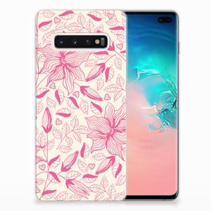 Samsung Galaxy S10 Plus TPU Case Pink Flowers