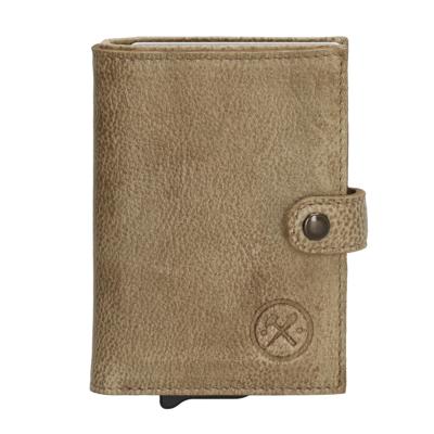 Hide & stitches paint rock safety wallet-Sand