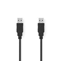 USB 2.0-Kabel | A Male - A Male | 2,0 m | Zwart [CCGB60000BK20]