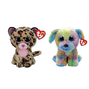 Ty - Knuffel - Beanie Boo's - Livvie Leopard & Max Dog