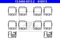 Accessoireset, schijfremblok ATE, u.a. für Chrysler, Opel, Jeep, Vauxhall