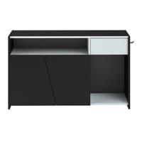 TV-dressoir Levi - zwart - 67x113x40 cm - Leen Bakker