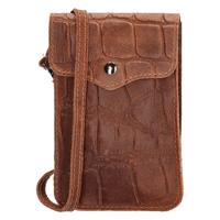 Charm London Phone Bag Elisa Telefoontasje Croco Cognac