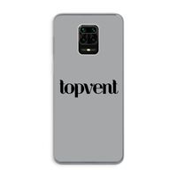 Topvent Grijs Zwart: Xiaomi Redmi Note 9 Pro Transparant Hoesje