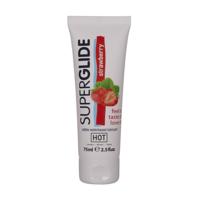 HOT Superglide - Eetbaar Waterbasis Glijmiddel - Aardbei - 3 fl oz / 75 ml