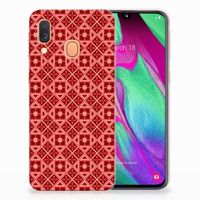 Samsung Galaxy A40 TPU bumper Batik Rood