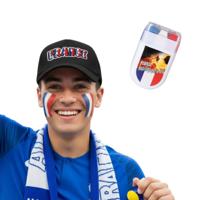 Frankrijk supporters set - baseballcap zwart - met vlag schminkstift - volwassenen - landen Frankrijk supporters set - baseballcap zwart - met vlag schminkstift - volwassenen - landen