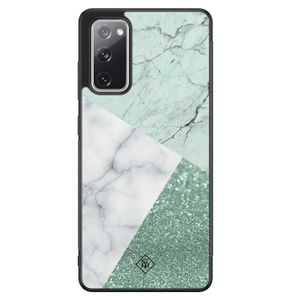 Samsung Galaxy S20 FE hoesje - Minty marmer collage
