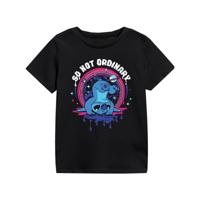 T-Shirt met Korte Mouwen voor kinderen Stitch So Not Ordinary Zwart - Maat: 5-6 Jaar