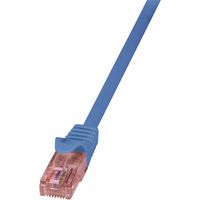 LogiLink CQ2066U RJ45 Netwerkkabel, patchkabel CAT 6 U/UTP 3.00 m Blauw Vlambestendig, Snagless 1 stuk(s)