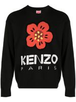 Kenzo pull Boke Flower en laine - Noir - thumbnail