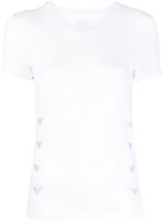 Ea7 Emporio Armani t-shirt en coton mélangé à design uni - Blanc