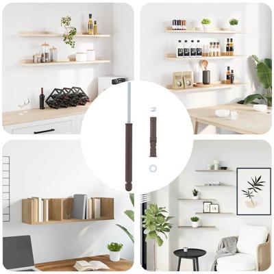 Vloeiende planken steunen 12 pcs Bruin 10 x 170 mm Staal