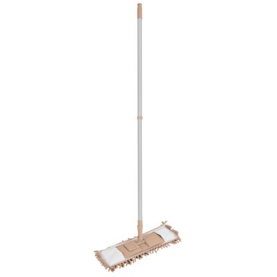 Urban Living Vloerwisser - met steel - lichtroze - verstelbaar - dweil - mop - microvezel dweil