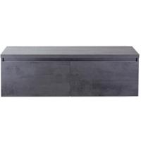 Frozen Badmeubelset 140 cm - Greeplijst in Kleur - Inclusief Wastafelbovenblad Beton Antraciet