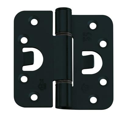 BSW veiligheidsscharnier - 818 Protect - SKG** met veiligheidshaken - afgerond - 89x89x3 mm - mat zwart