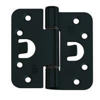 BSW veiligheidsscharnier - 818 Protect - SKG** met veiligheidshaken - afgerond - 89x89x3 mm - mat zwart