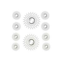 Wandspiegel DKD Home Decor Polypropeen (PP) (2 pcs) (5 pcs)