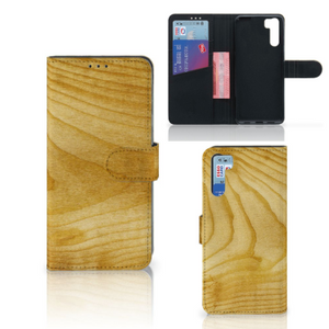 OPPO A91 | Reno3 Book Style Case Licht Hout