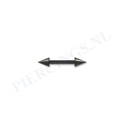 Barbell zwart spikes 8 mm