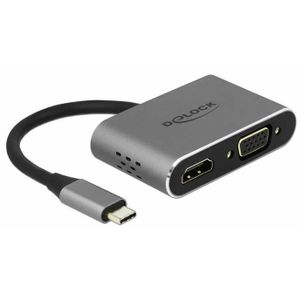 DeLOCK USB-C > HDMI + VGA adapter 0,12 meter