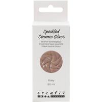 Creativ Company Gespikkeld keramiekglazuur, 999-1060 °c, dekkend, pinky, 60 ml/ 1 fles