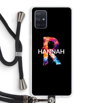 Abstract Spectrum: Samsung Galaxy A71 Transparant Hoesje met koord
